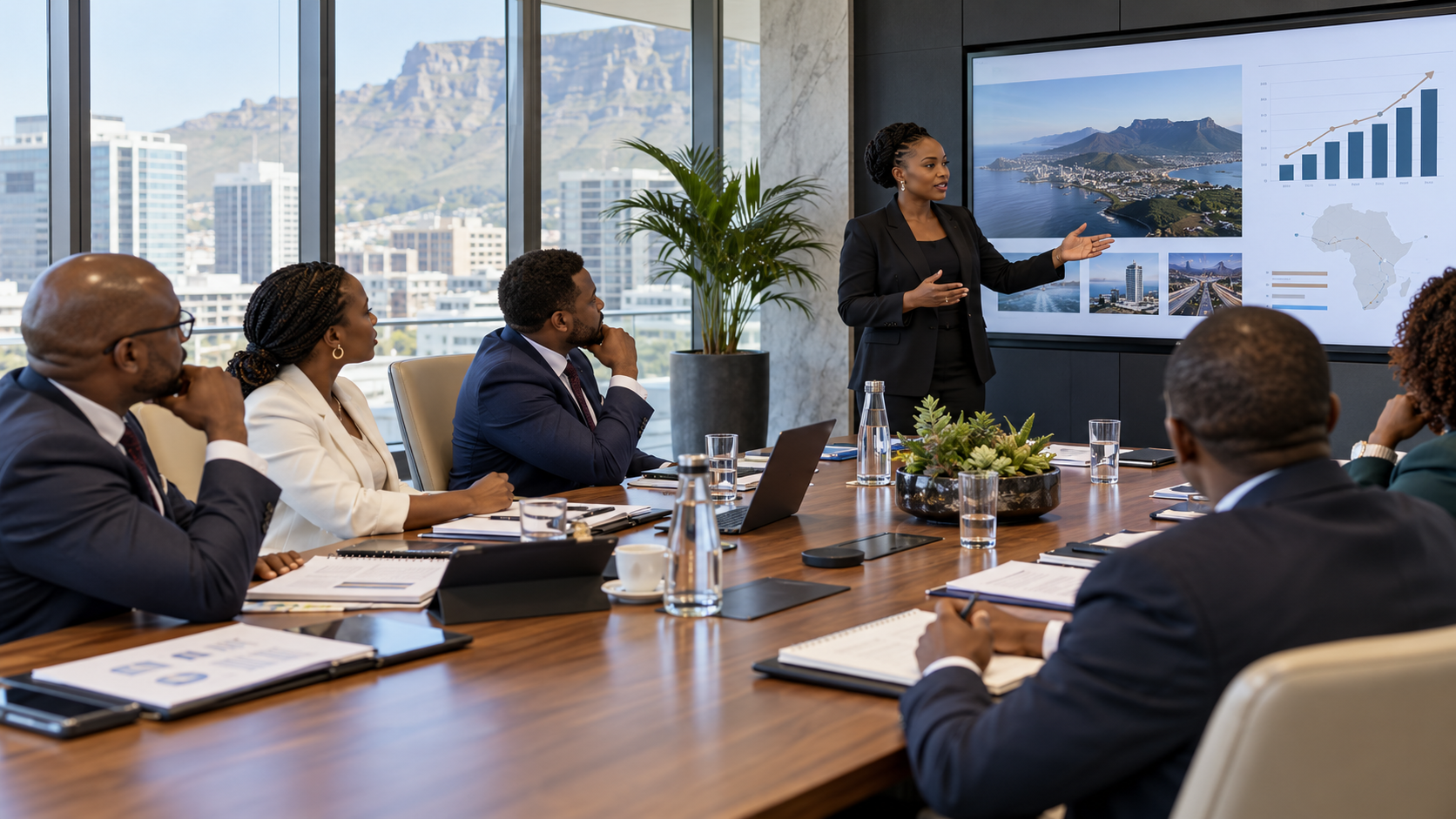Illustration of an Executive presentation of performance information